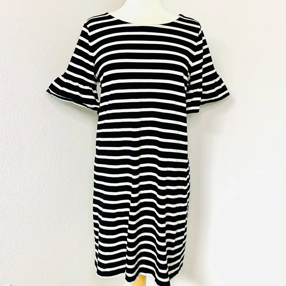 Preowned J Crew Striped Dress Size Large